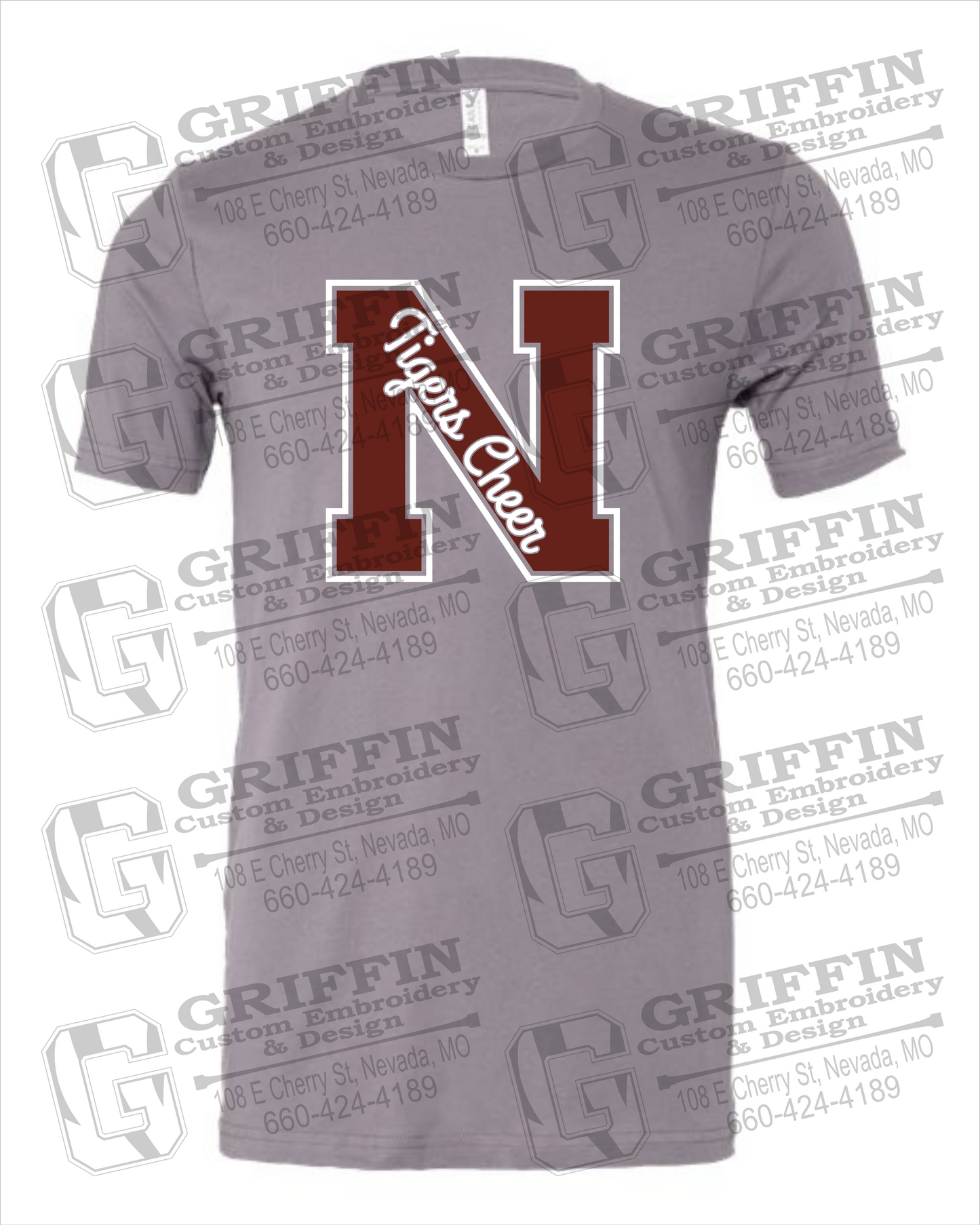 Cotton Short Sleeve T-Shirt - Cheer - Nevada Tigers 23-Z