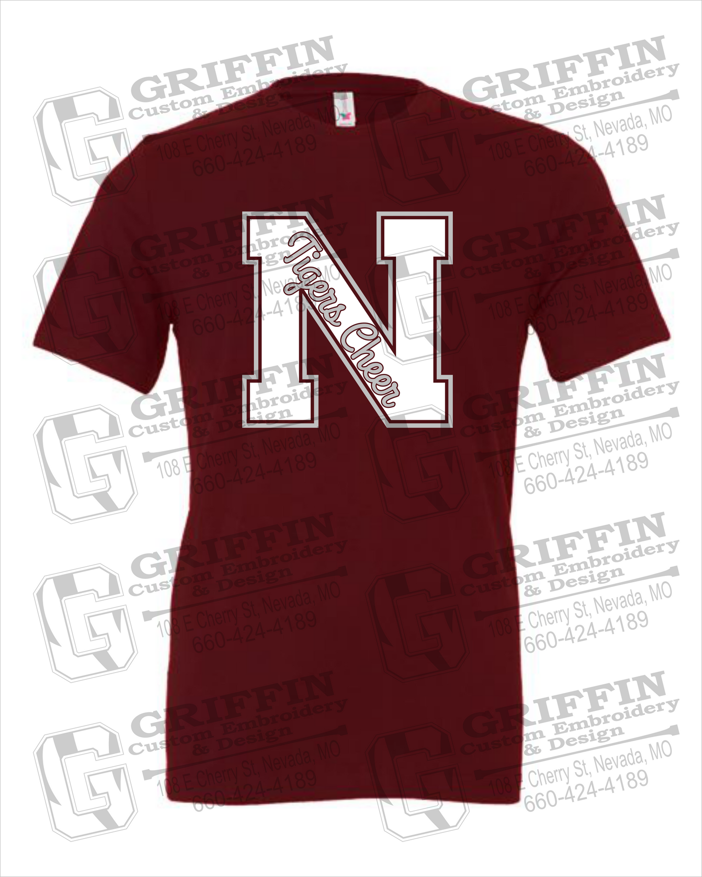Cotton Short Sleeve T-Shirt - Cheer - Nevada Tigers 23-Z