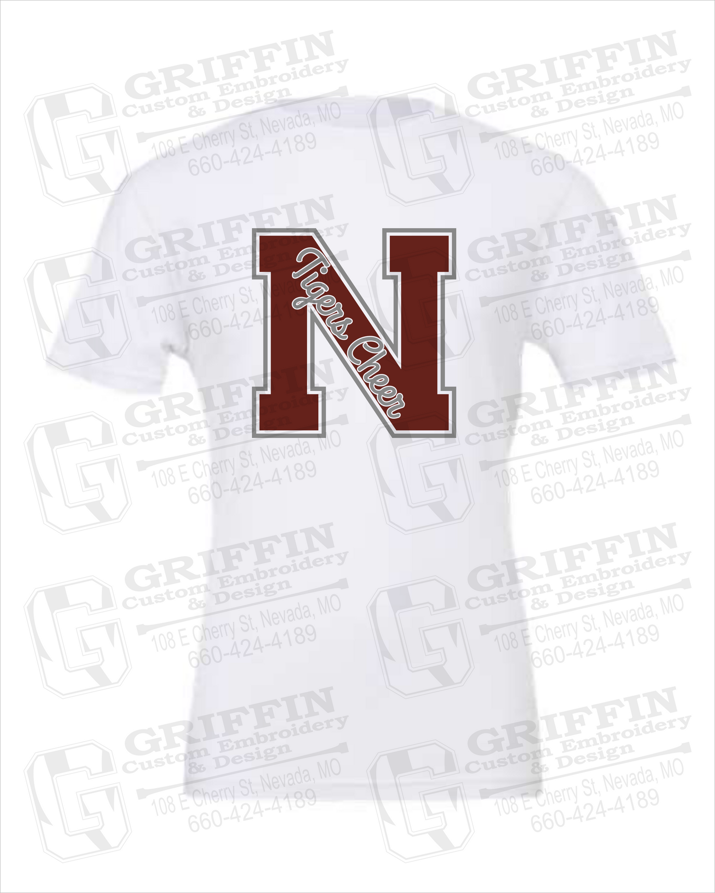 Cotton Short Sleeve T-Shirt - Cheer - Nevada Tigers 23-Z