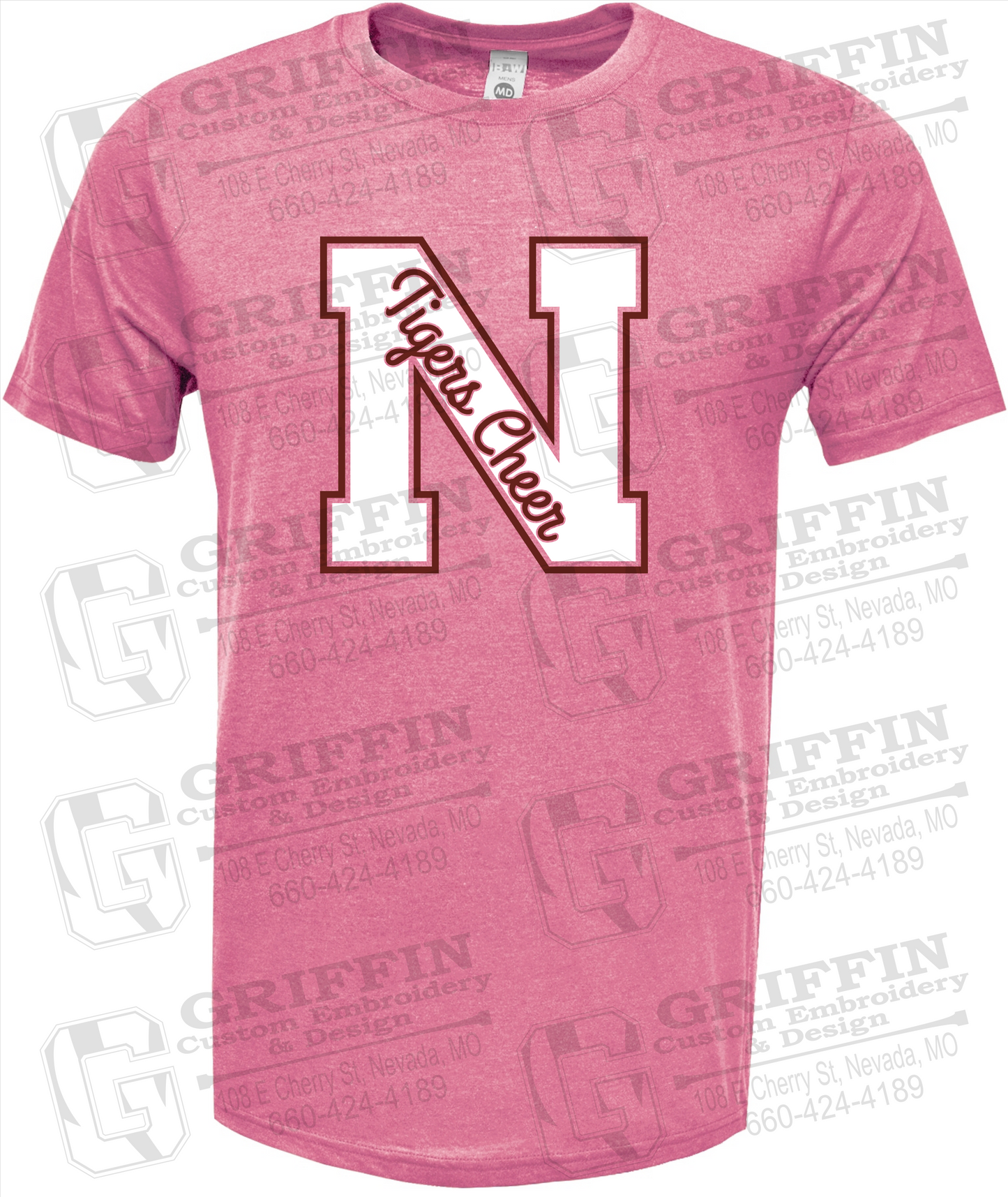 Soft-Tek Short Sleeve T-Shirt - Cheer - Nevada Tigers 23-Z
