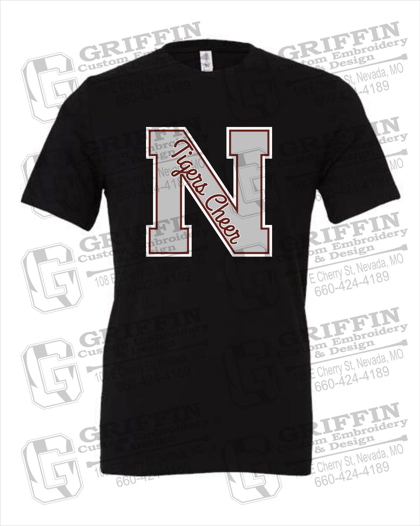 Cotton Short Sleeve T-Shirt - Cheer - Nevada Tigers 23-Z