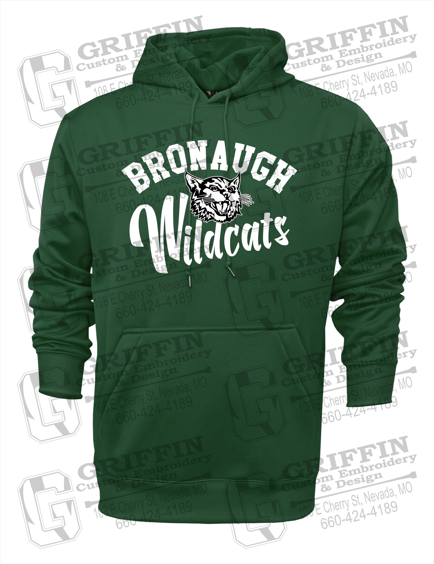 Performance Fleece Hoodie - Bronaugh Wildcats 24-A