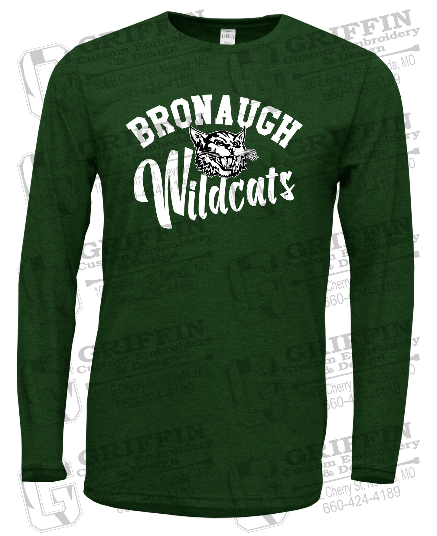 Soft-Tek Long Sleeve T-Shirt - Bronaugh Wildcats 24-A