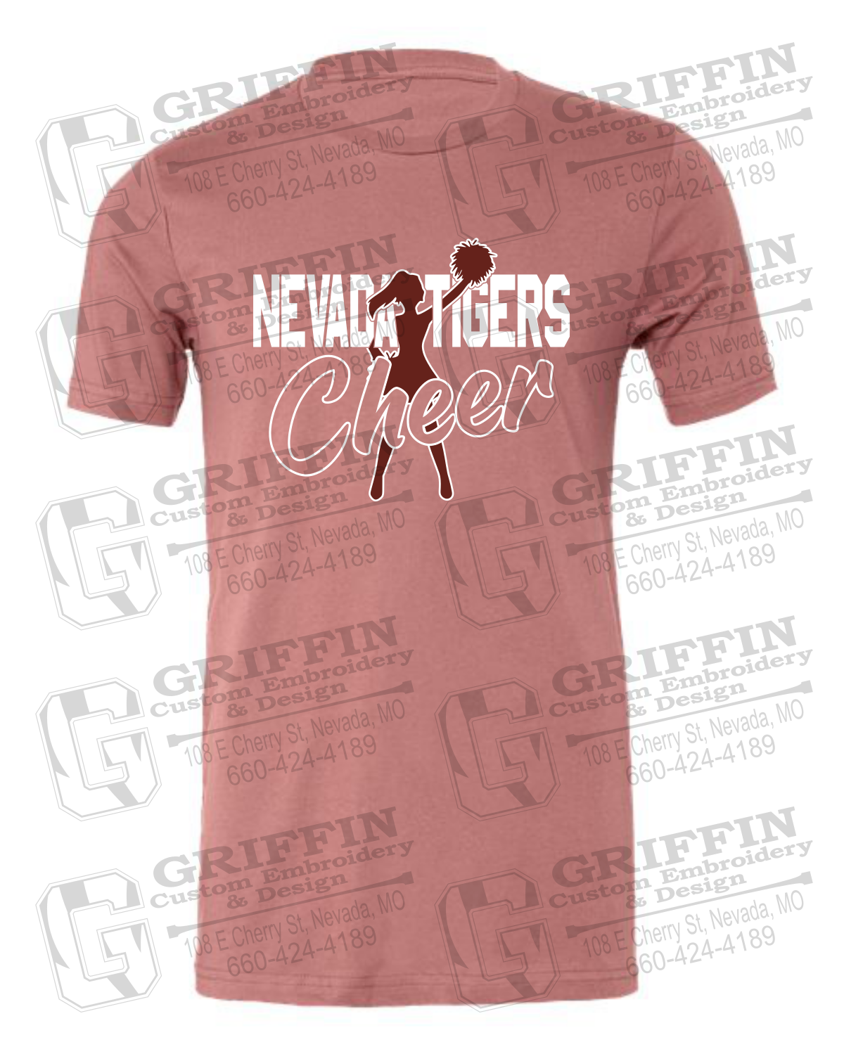 Cotton Short Sleeve T-Shirt - Cheer - Nevada Tigers 24-A