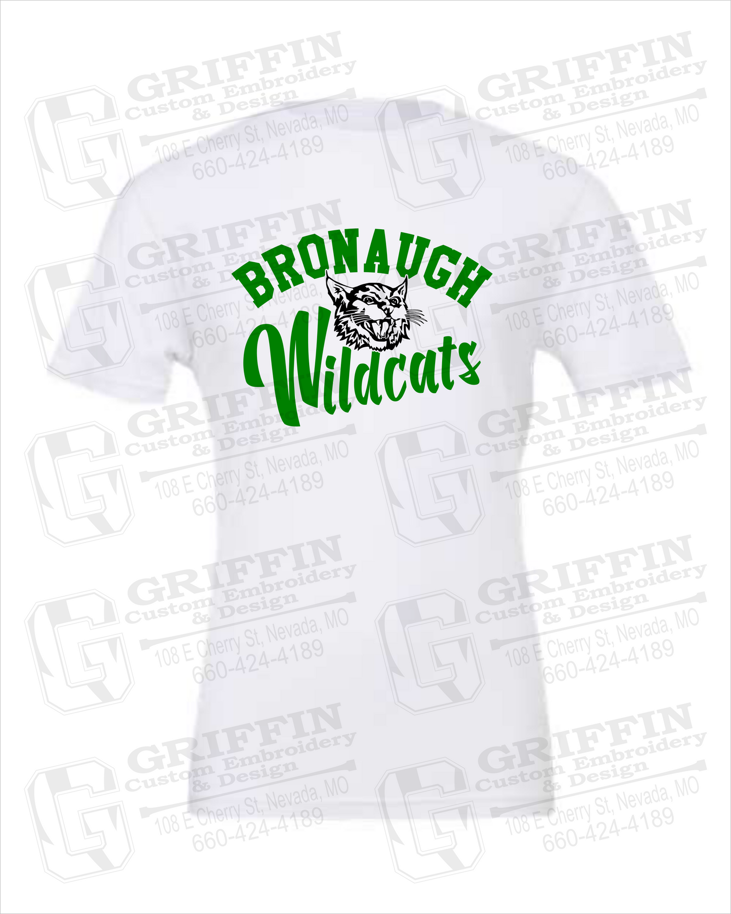 Cotton Short Sleeve T-Shirt - Bronaugh Wildcats 24-A