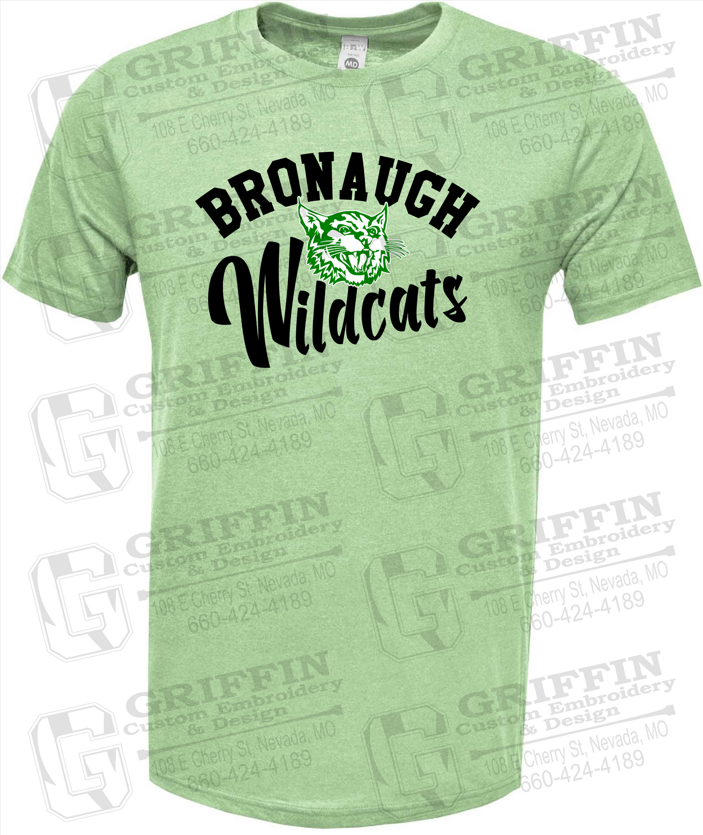 Soft-Tek Short Sleeve T-Shirt - Bronaugh Wildcats 24-A