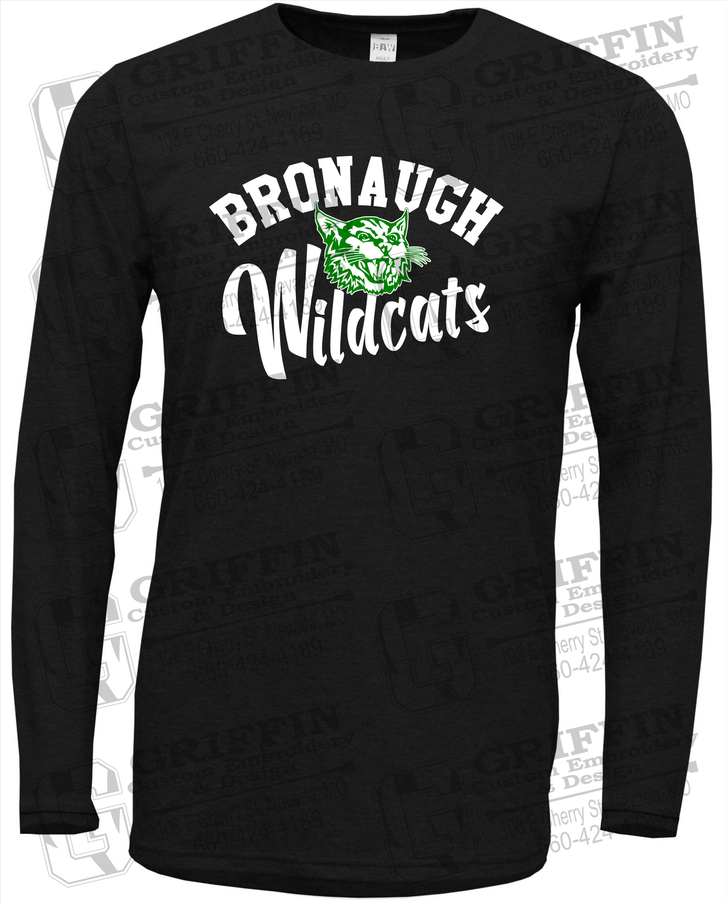 Soft-Tek Long Sleeve T-Shirt - Bronaugh Wildcats 24-A