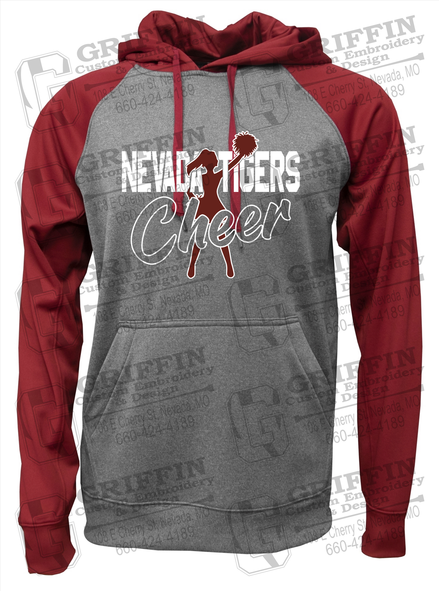 Performance Fleece Raglan Hoodie - Cheer - Nevada Tigers 24-A