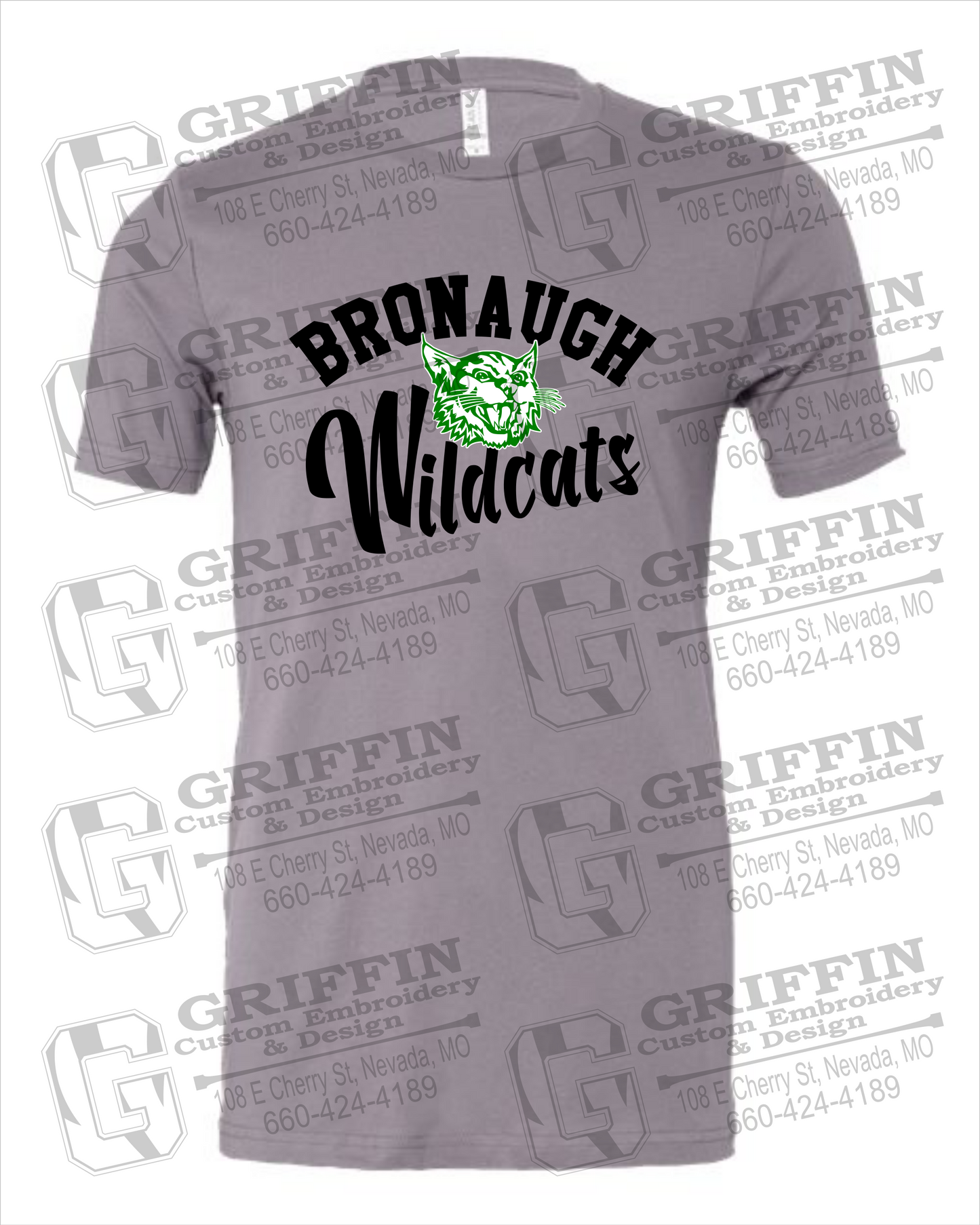 Cotton Short Sleeve T-Shirt - Bronaugh Wildcats 24-A