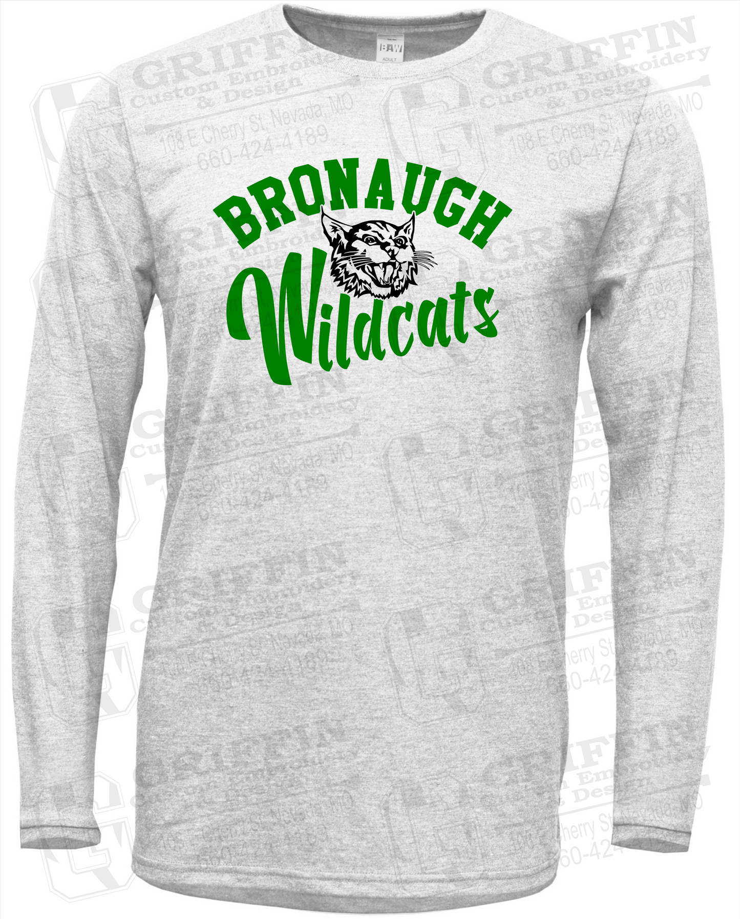 Soft-Tek Long Sleeve T-Shirt - Bronaugh Wildcats 24-A
