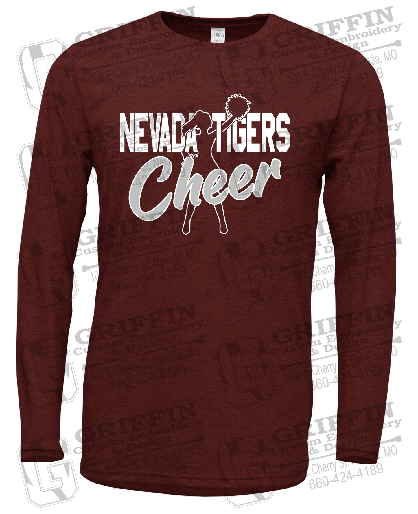 Nevada Tigers 24-A Long Sleeve T-Shirt - Cheer
