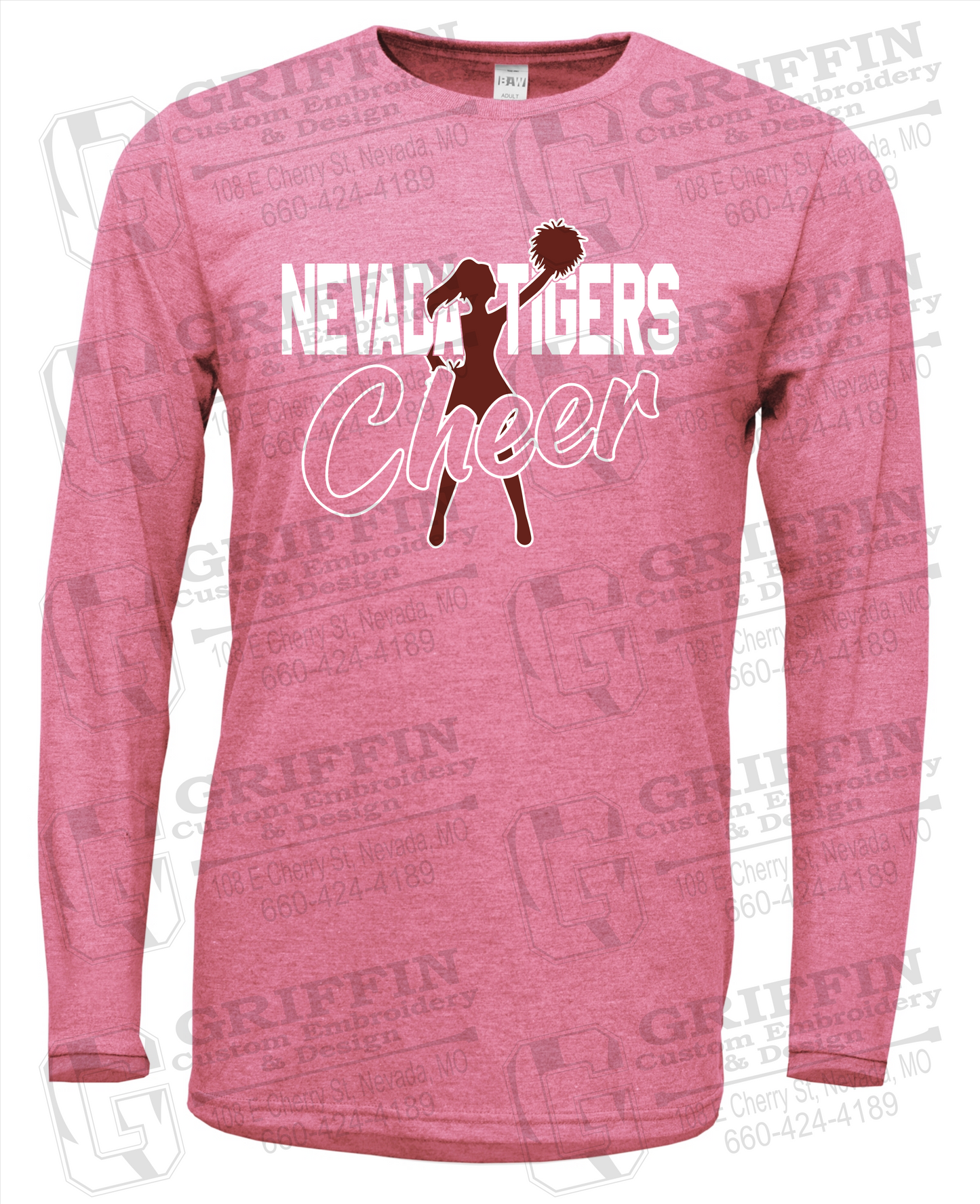Nevada Tigers 24-A Long Sleeve T-Shirt - Cheer