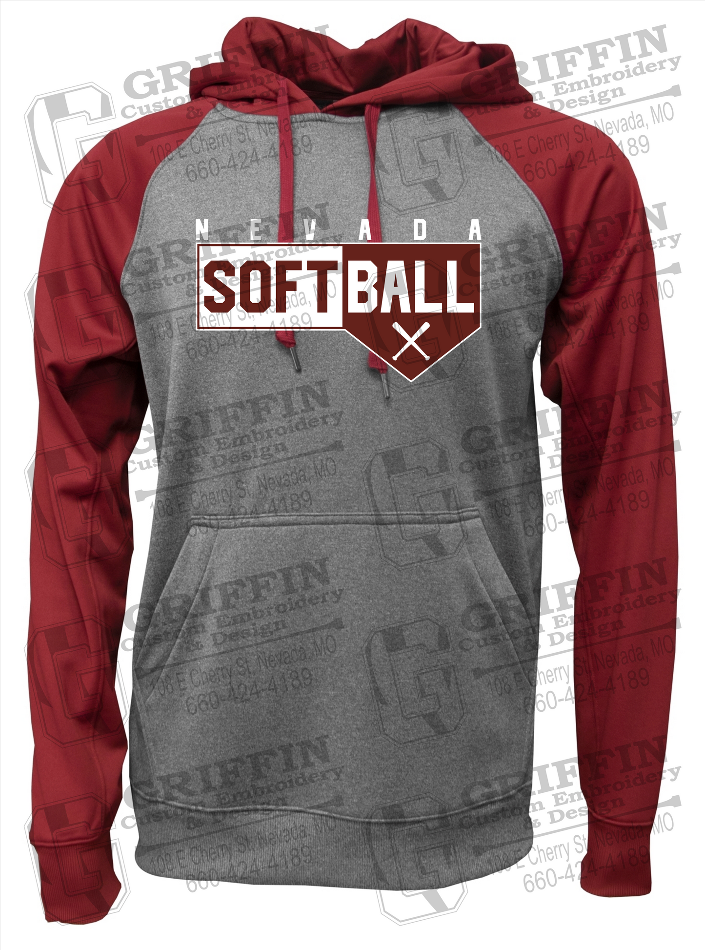 Nevada Tigers 24-B Raglan Hoodie - Softball