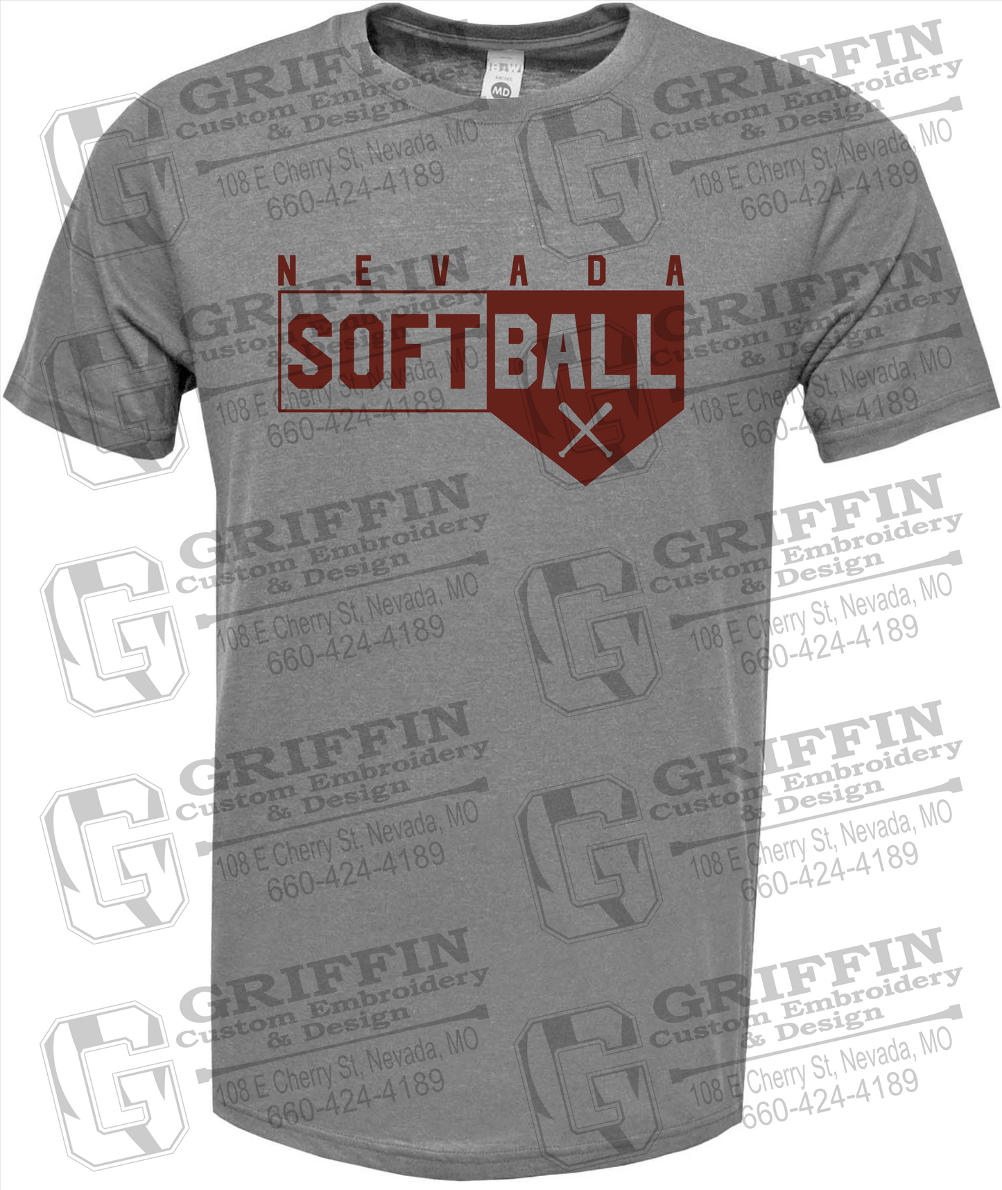 Nevada Tigers 24-B Short Sleeve T-Shirt - Softball