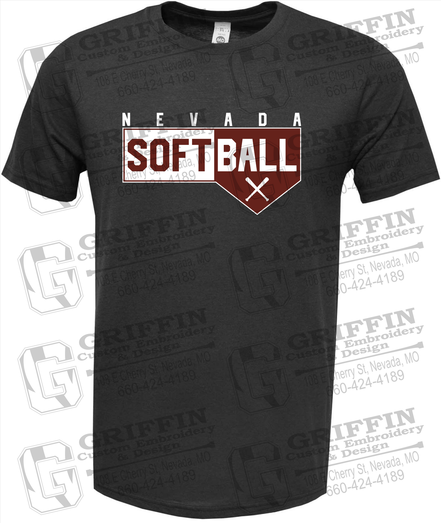 Nevada Tigers 24-B Short Sleeve T-Shirt - Softball