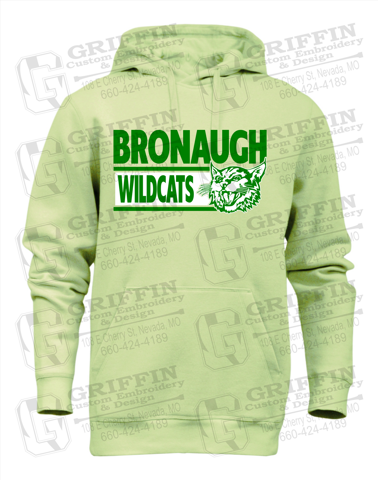 Heavyweight Fleece Hoodie - Bronaugh Wildcats 24-B