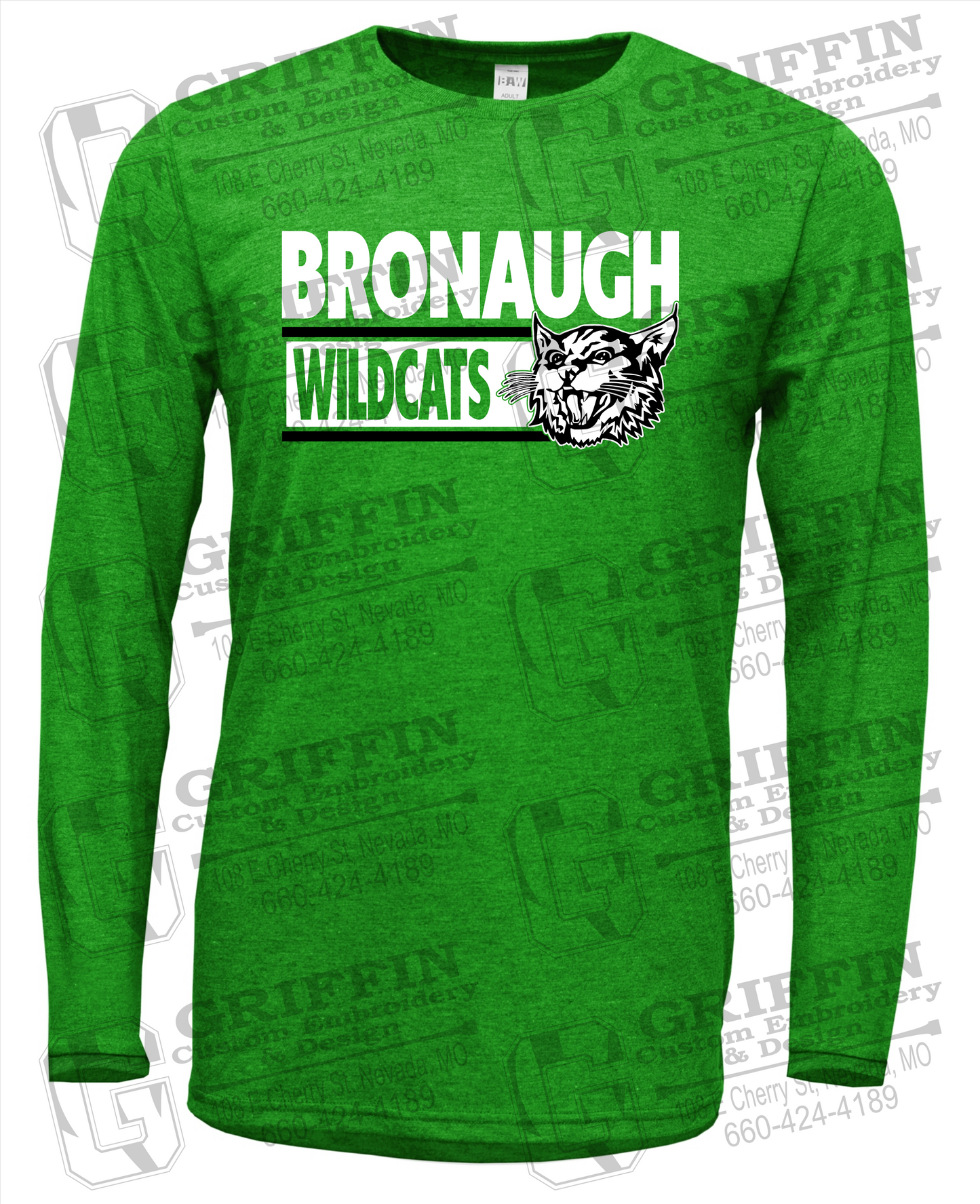 Soft-Tek Long Sleeve T-Shirt - Bronaugh Wildcats 24-B