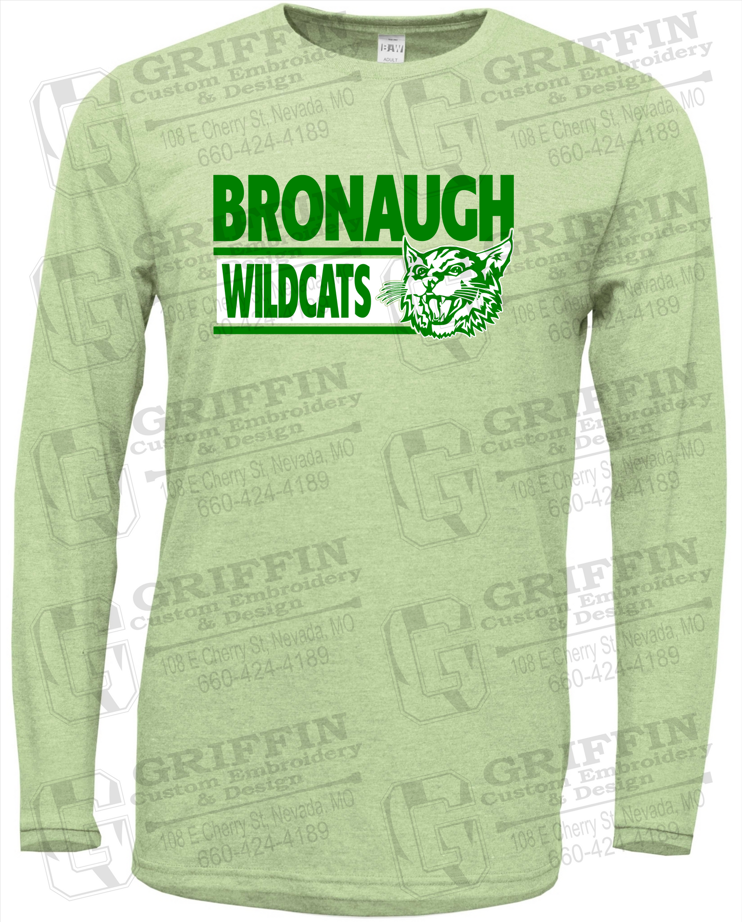 Soft-Tek Long Sleeve T-Shirt - Bronaugh Wildcats 24-B