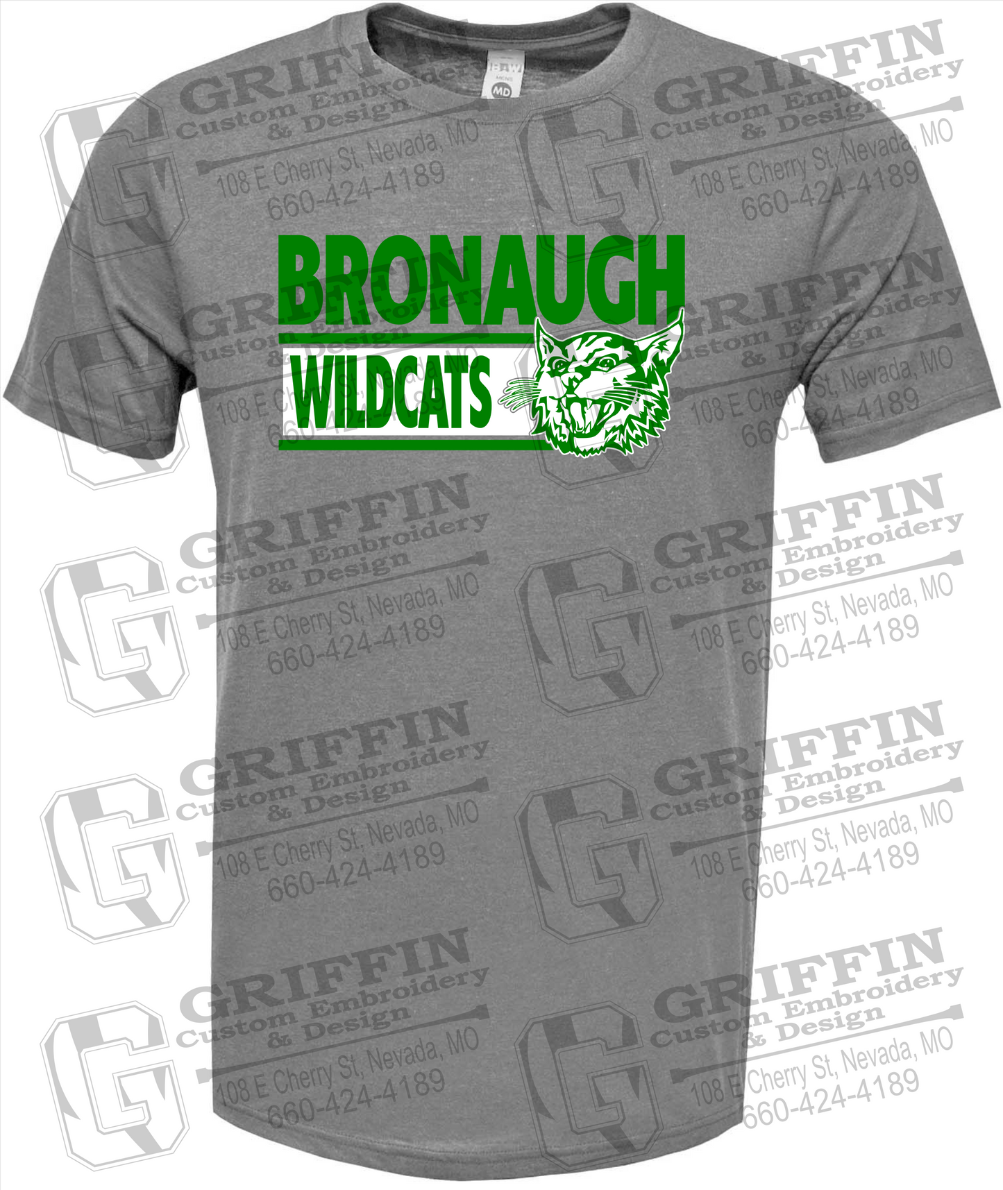 Soft-Tek Short Sleeve T-Shirt - Bronaugh Wildcats 24-B