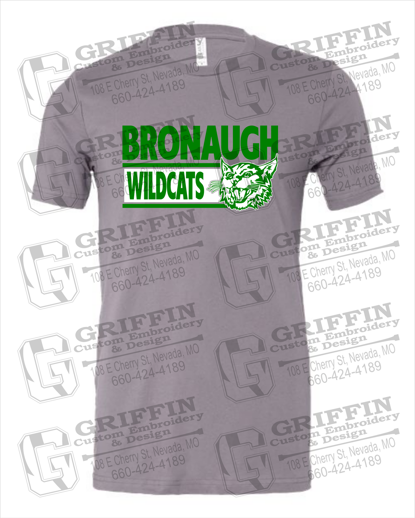 Cotton Short Sleeve T-Shirt - Bronaugh Wildcats 24-B