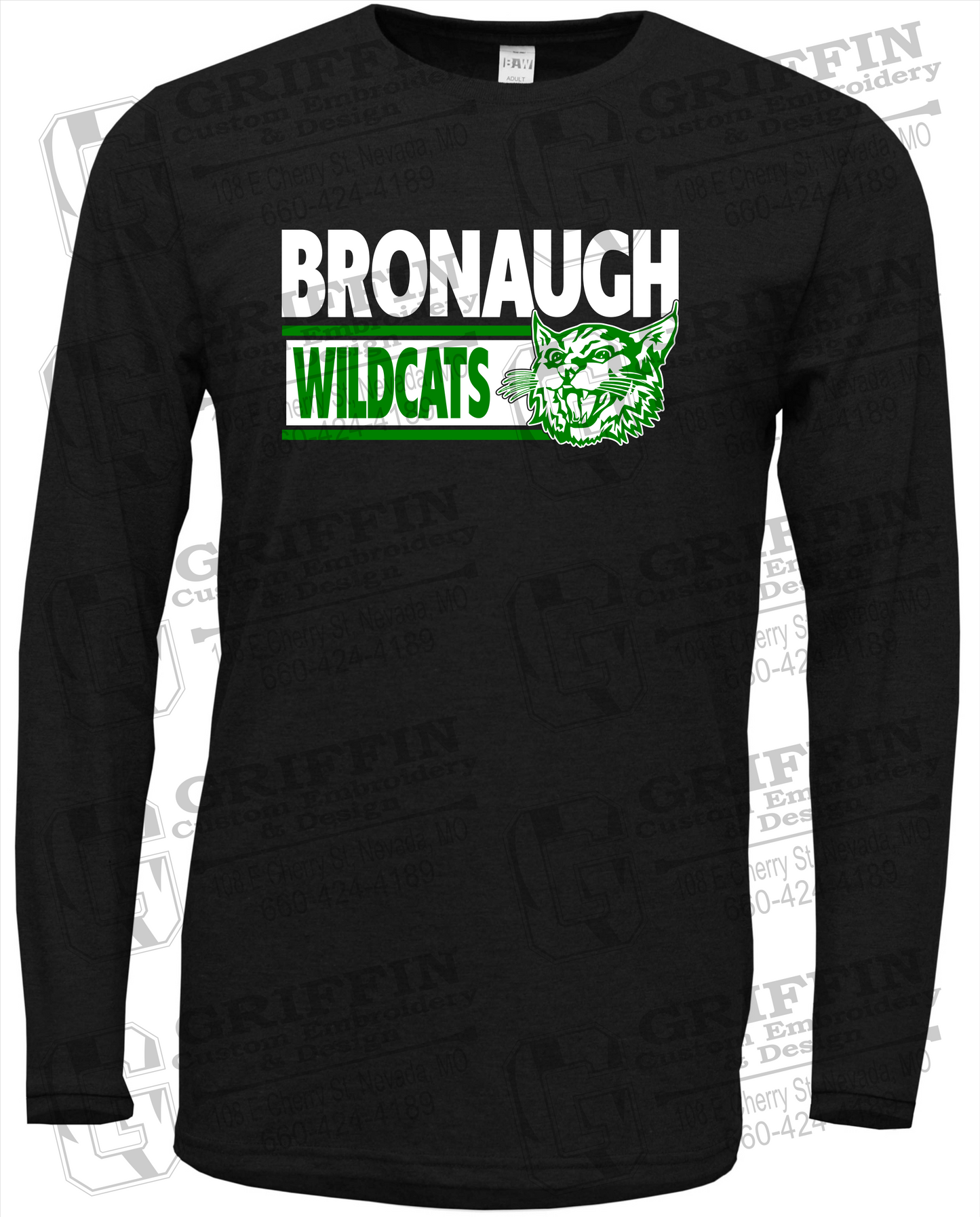 Soft-Tek Long Sleeve T-Shirt - Bronaugh Wildcats 24-B
