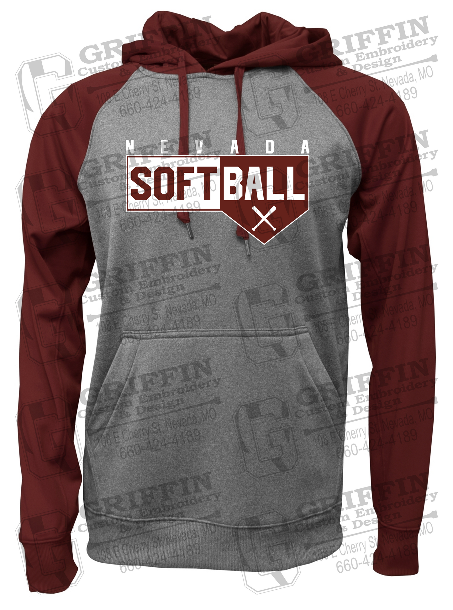 Nevada Tigers 24-B Raglan Hoodie - Softball