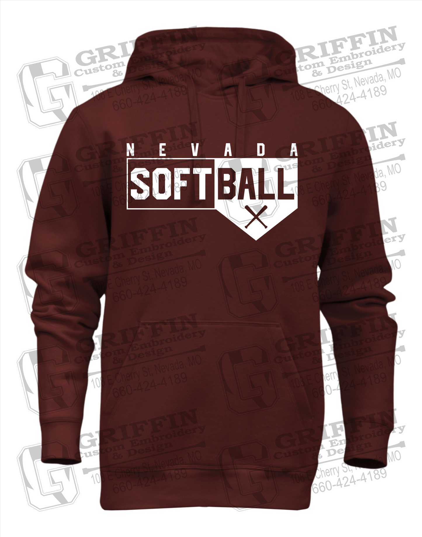 Heavyweight Fleece Hoodie - Softball - Nevada Tigers 24-B