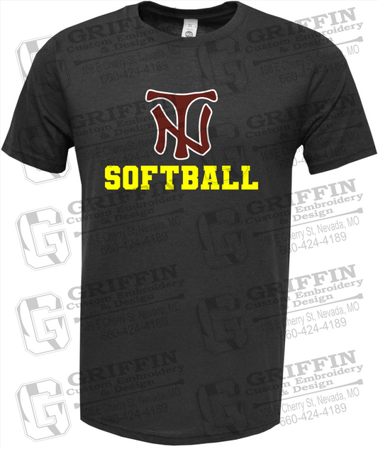 Soft-Tek Short Sleeve T-Shirt - Softball - Nevada Tigers 24-C