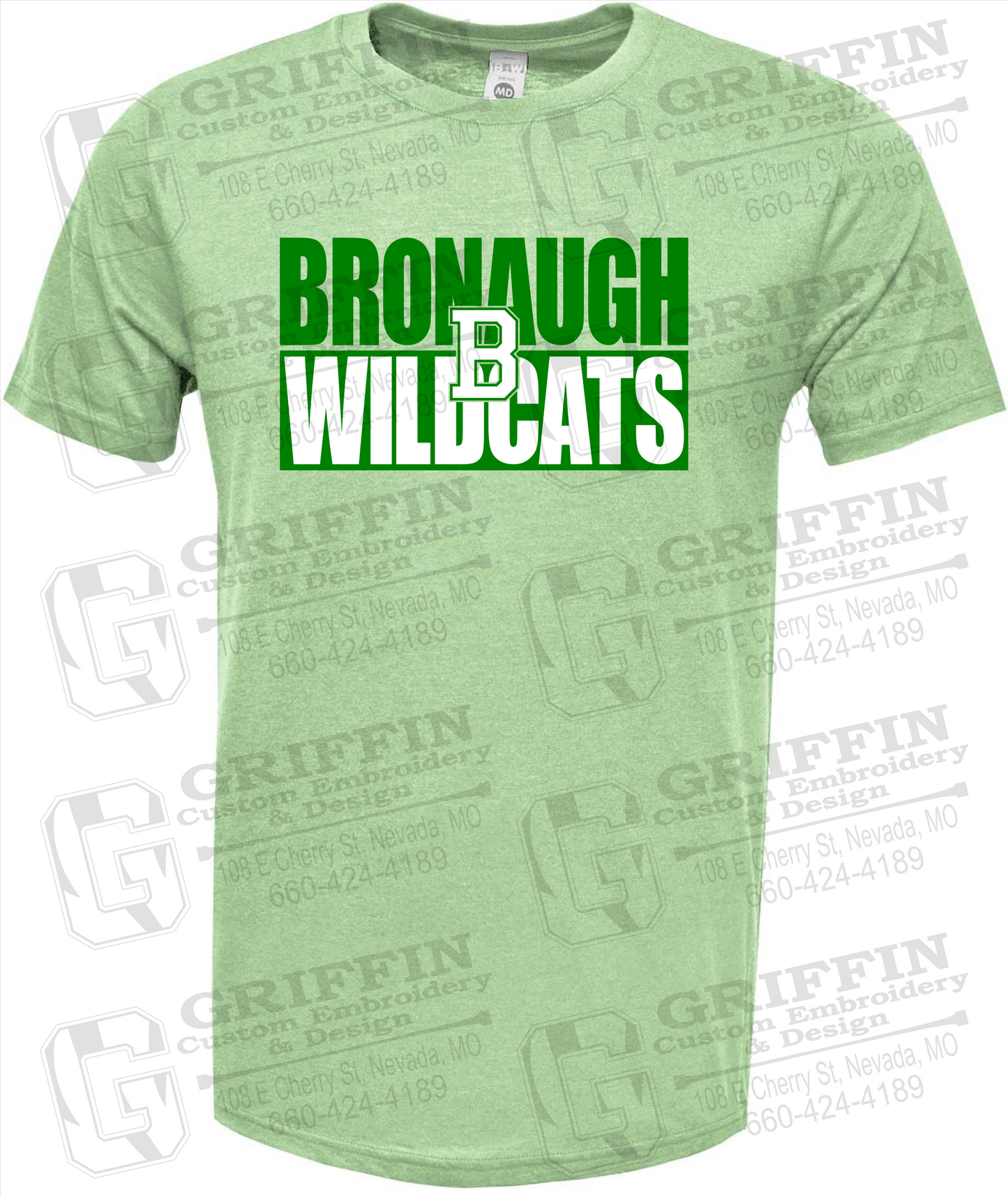 Soft-Tek Short Sleeve T-Shirt - Bronaugh Wildcats 24-C