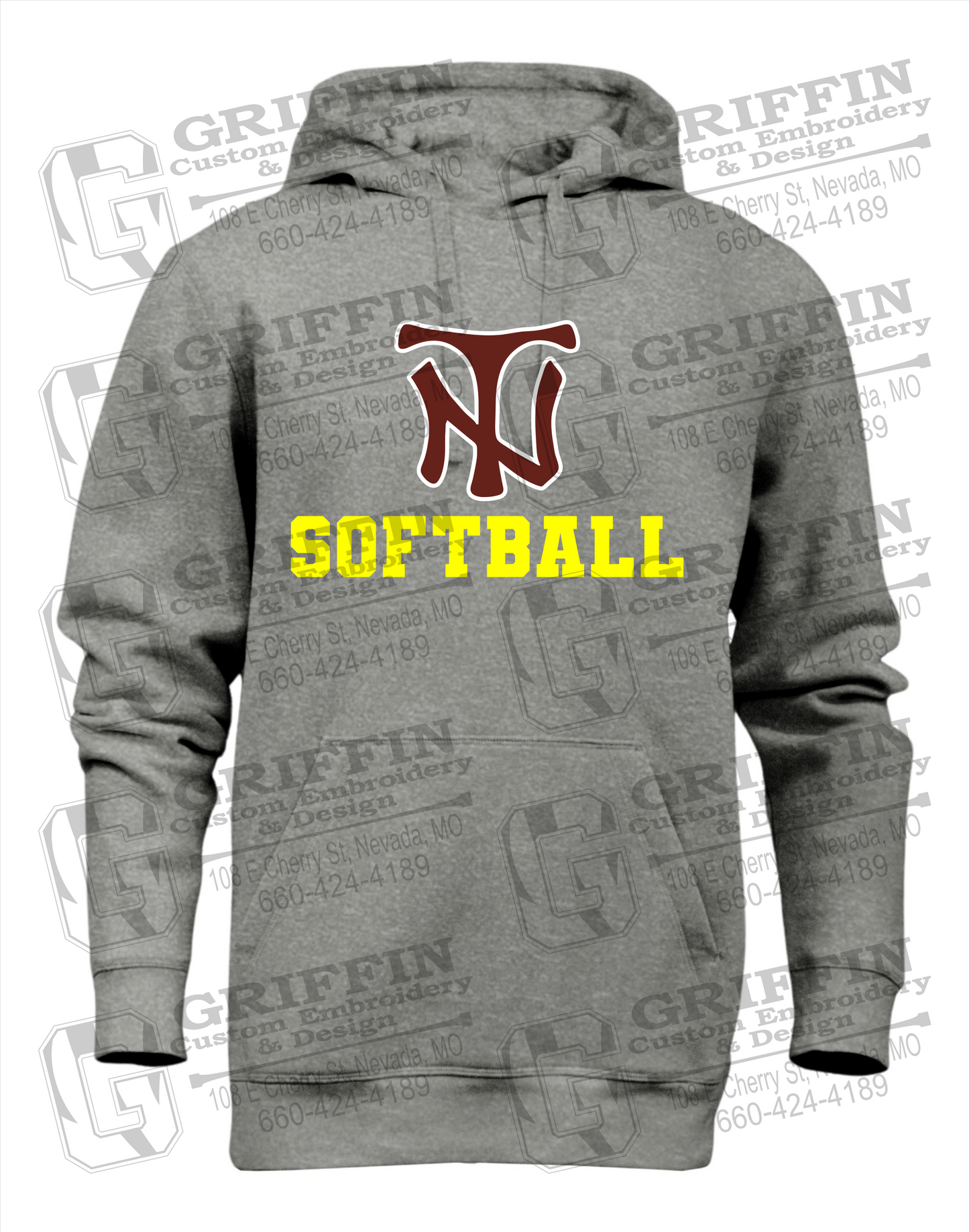 Heavyweight Fleece Hoodie - Softball - Nevada Tigers 24-C
