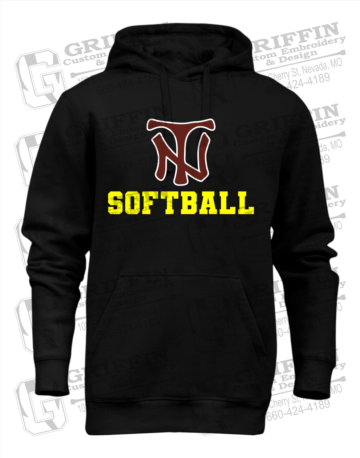 Heavyweight Fleece Hoodie - Softball - Nevada Tigers 24-C