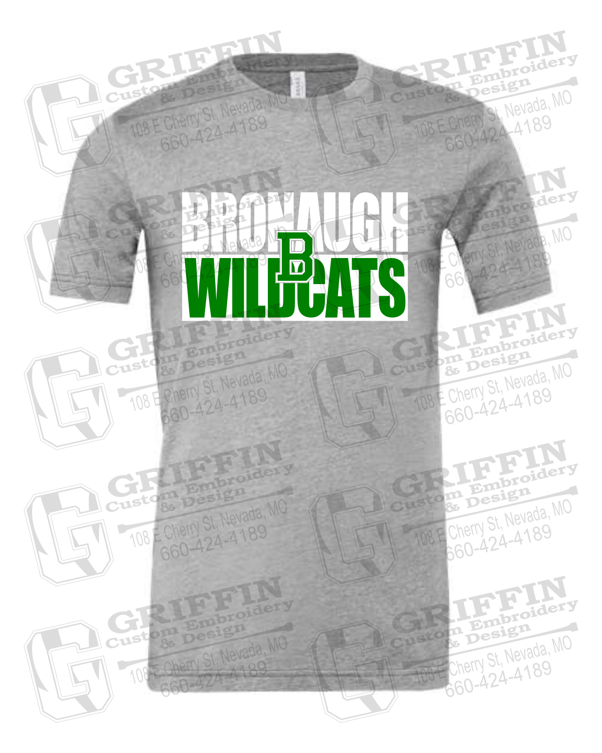 Cotton Short Sleeve T-Shirt - Bronaugh Wildcats 24-C