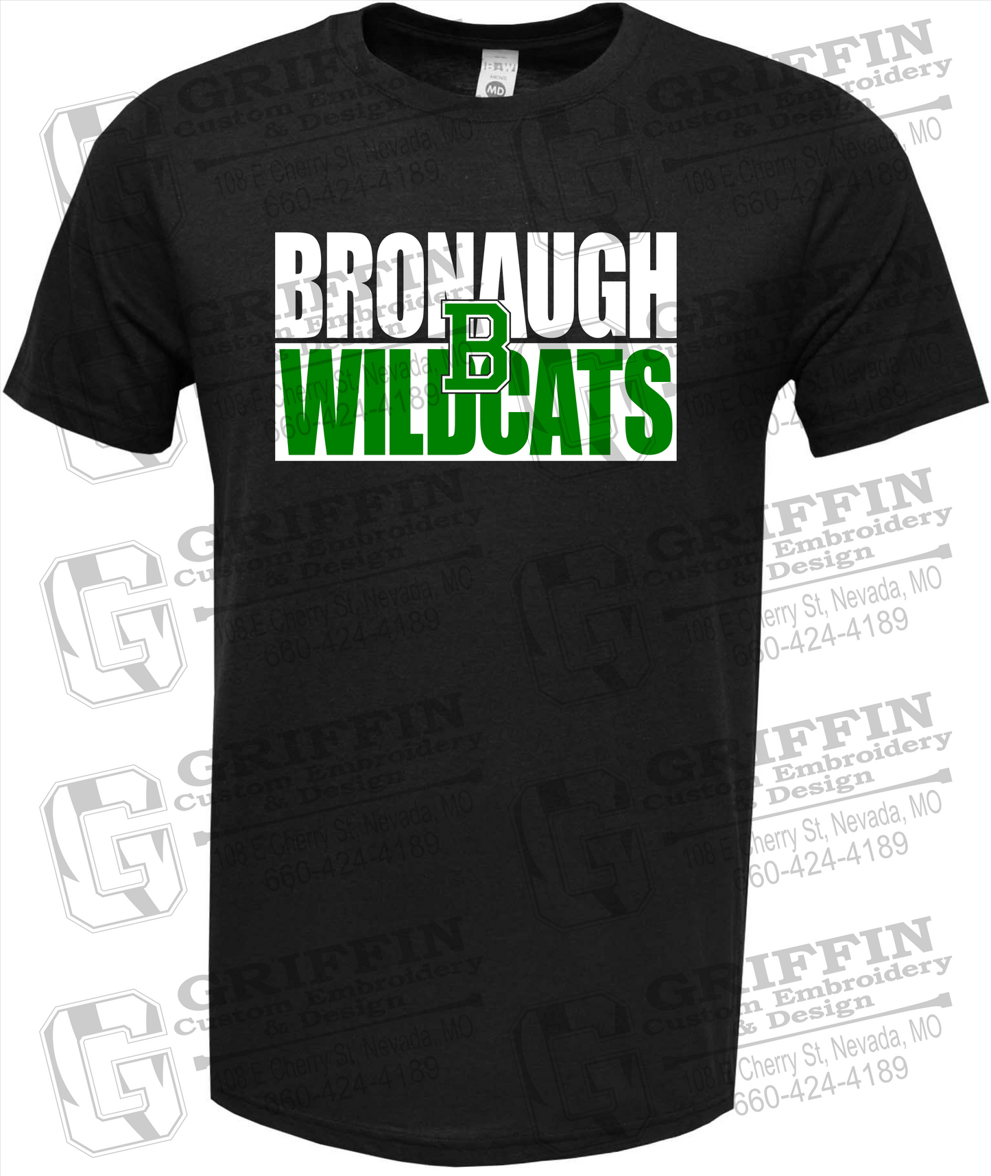 Soft-Tek Short Sleeve T-Shirt - Bronaugh Wildcats 24-C