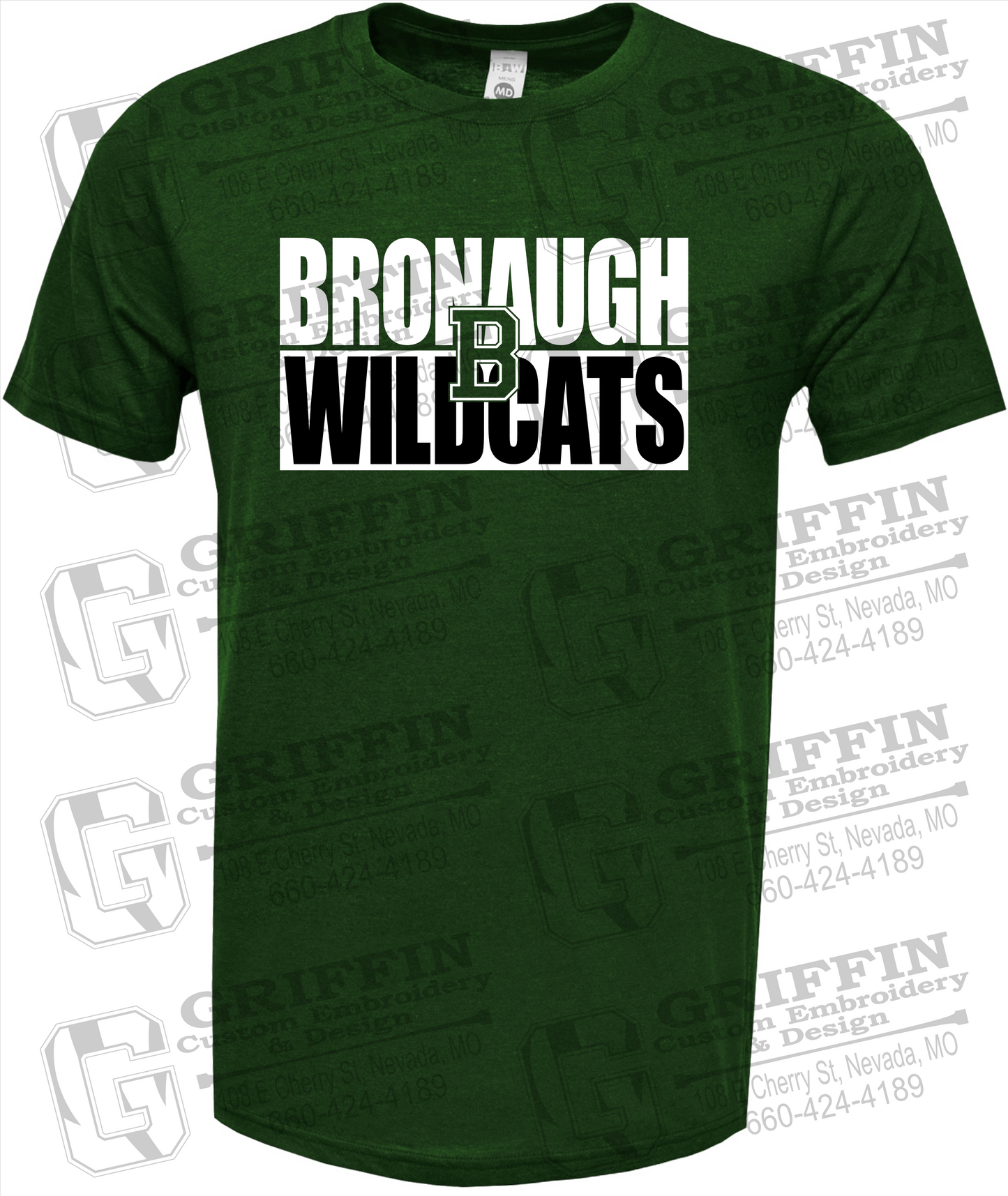 Soft-Tek Short Sleeve T-Shirt - Bronaugh Wildcats 24-C