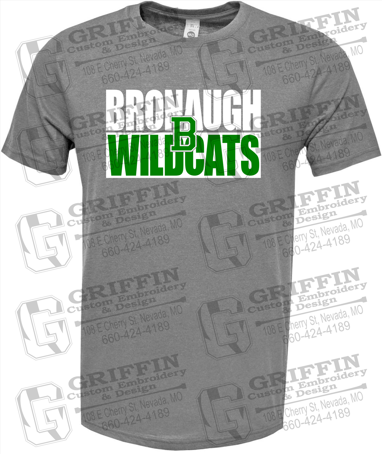 Soft-Tek Short Sleeve T-Shirt - Bronaugh Wildcats 24-C