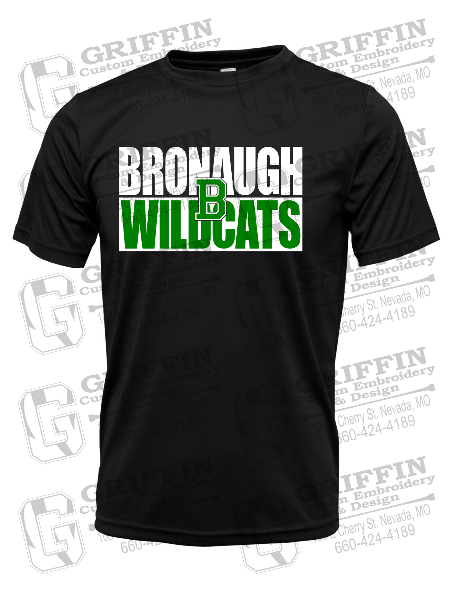 Dry-Fit Short Sleeve T-Shirt - Bronaugh Wildcats 24-C