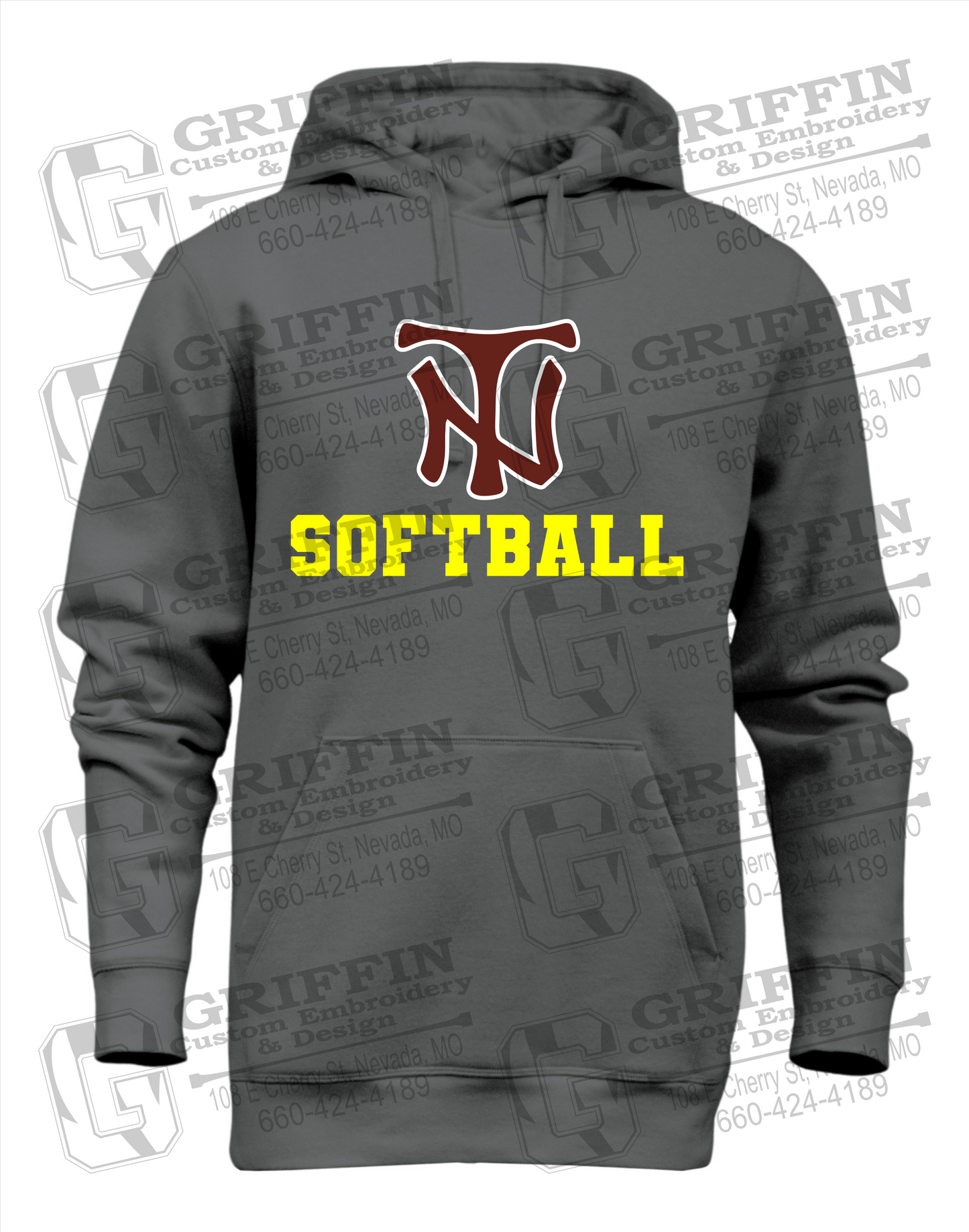 Heavyweight Fleece Hoodie - Softball - Nevada Tigers 24-C