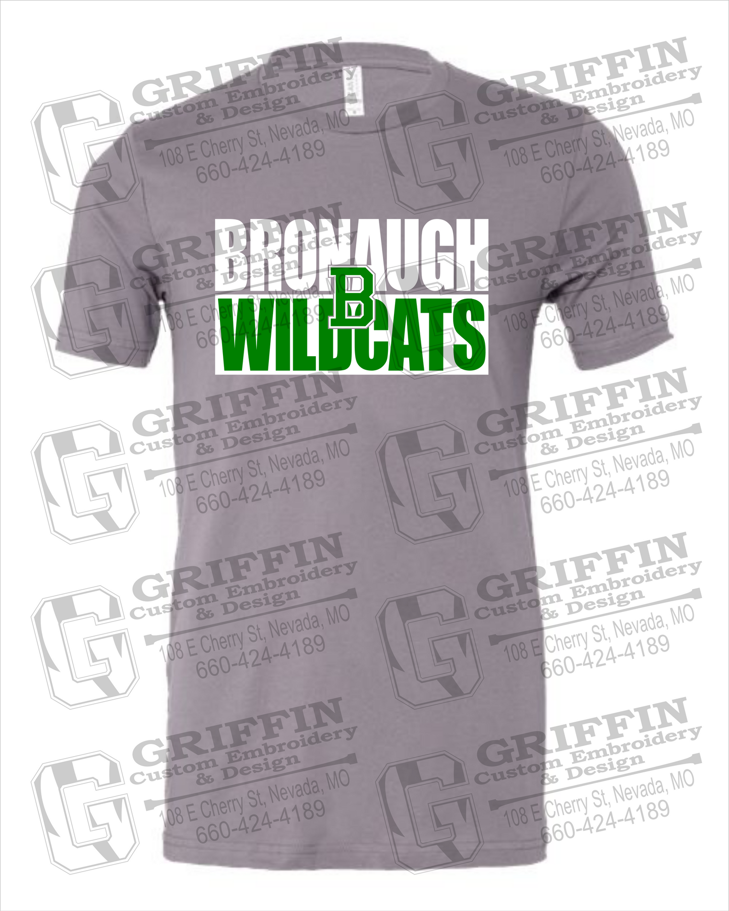 Cotton Short Sleeve T-Shirt - Bronaugh Wildcats 24-C
