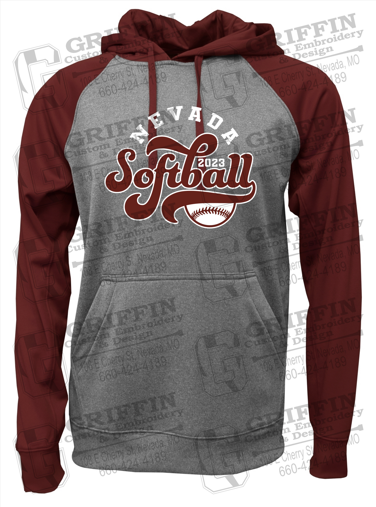 Nevada Tigers 24-D Raglan Hoodie - Softball