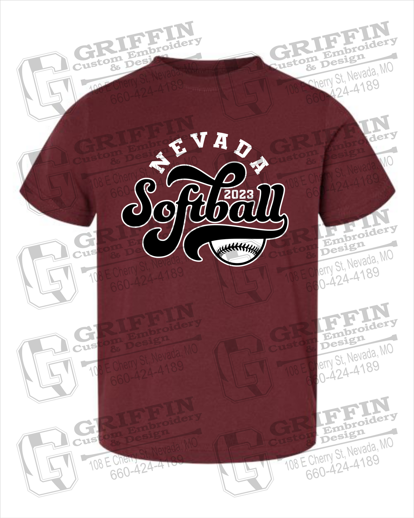 Toddler/Infant Cotton T-Shirt - Softball - Nevada Tigers 24-D