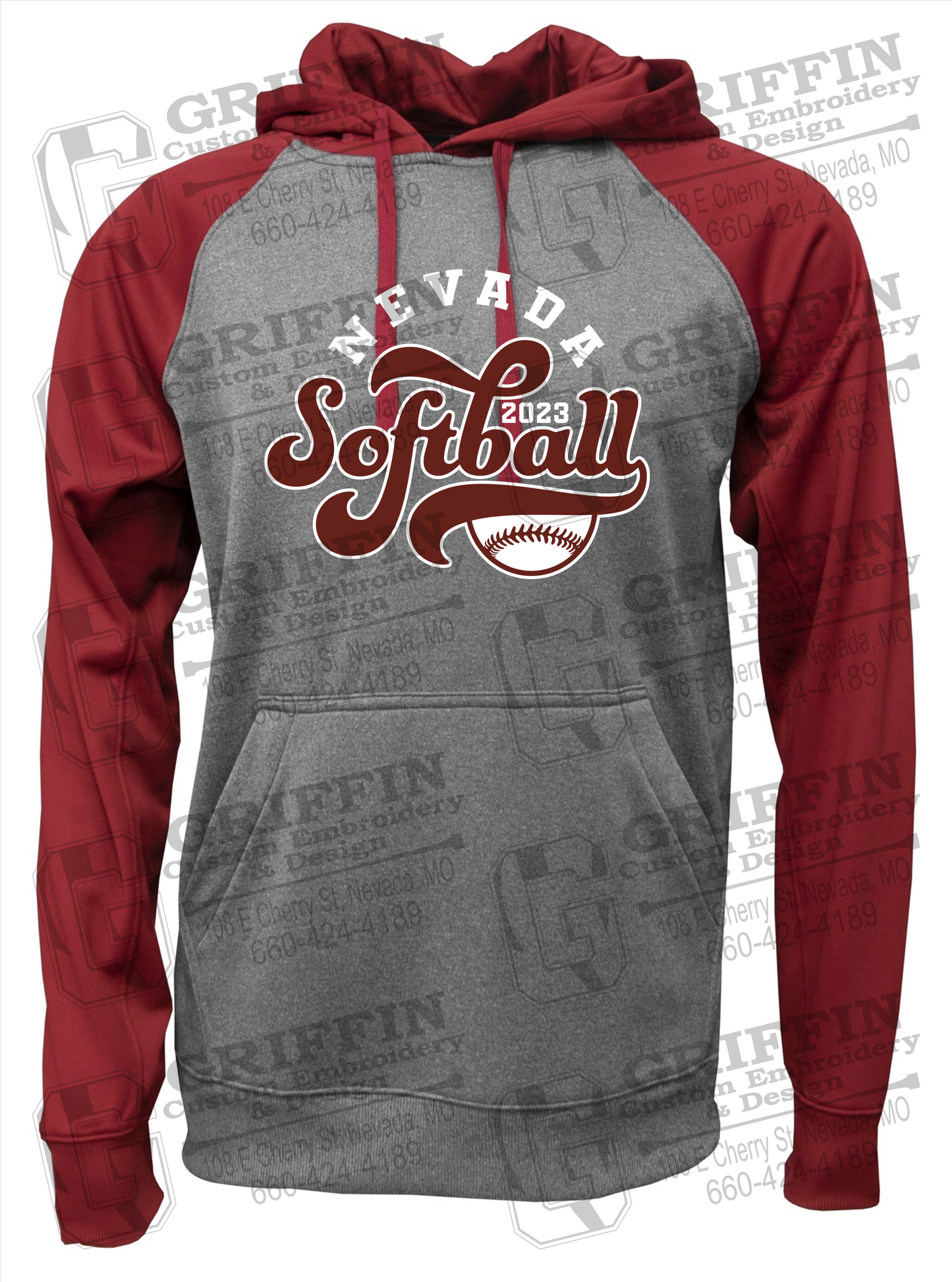 Nevada Tigers 24-D Raglan Hoodie - Softball