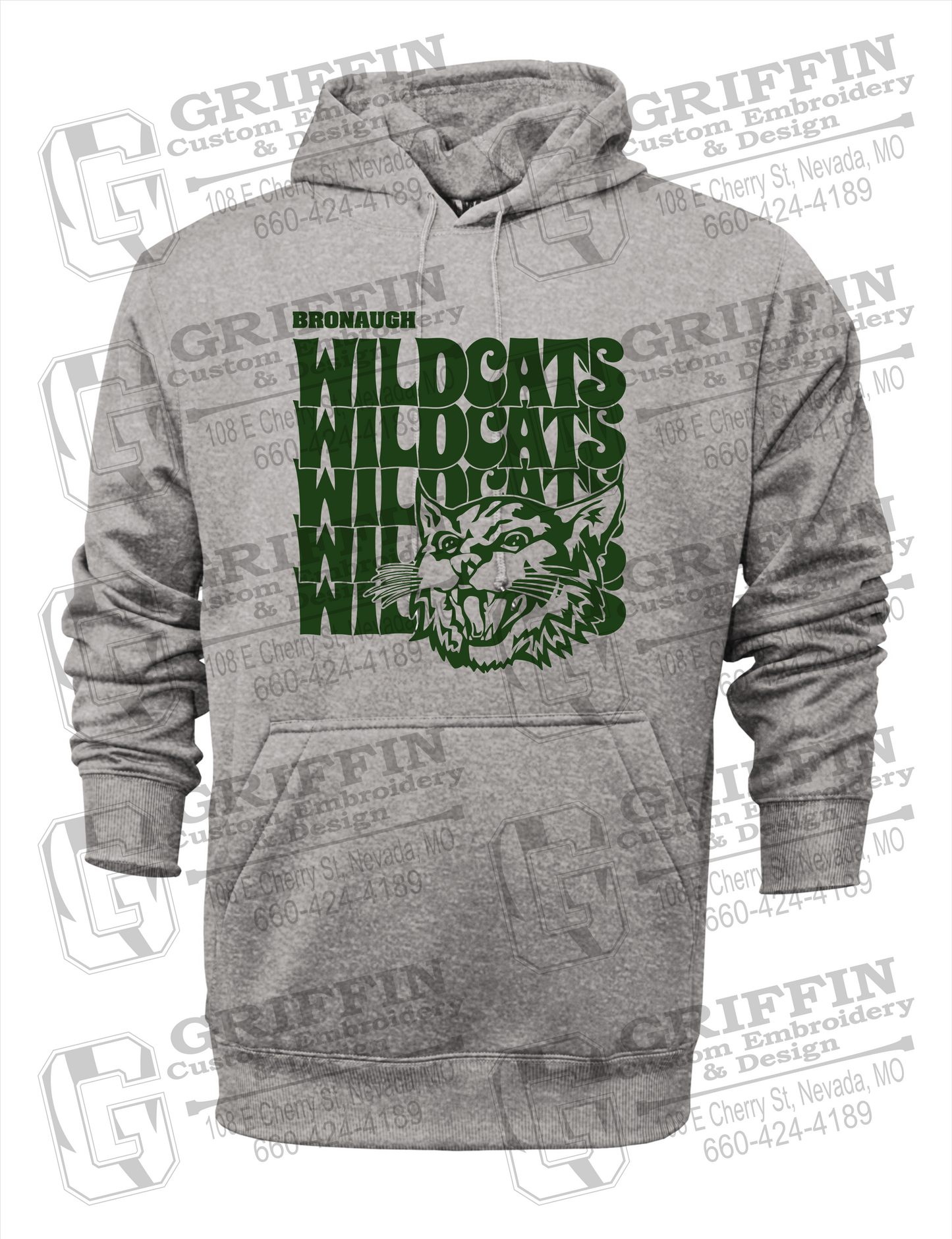 Performance Fleece Hoodie - Bronaugh Wildcats 24-D