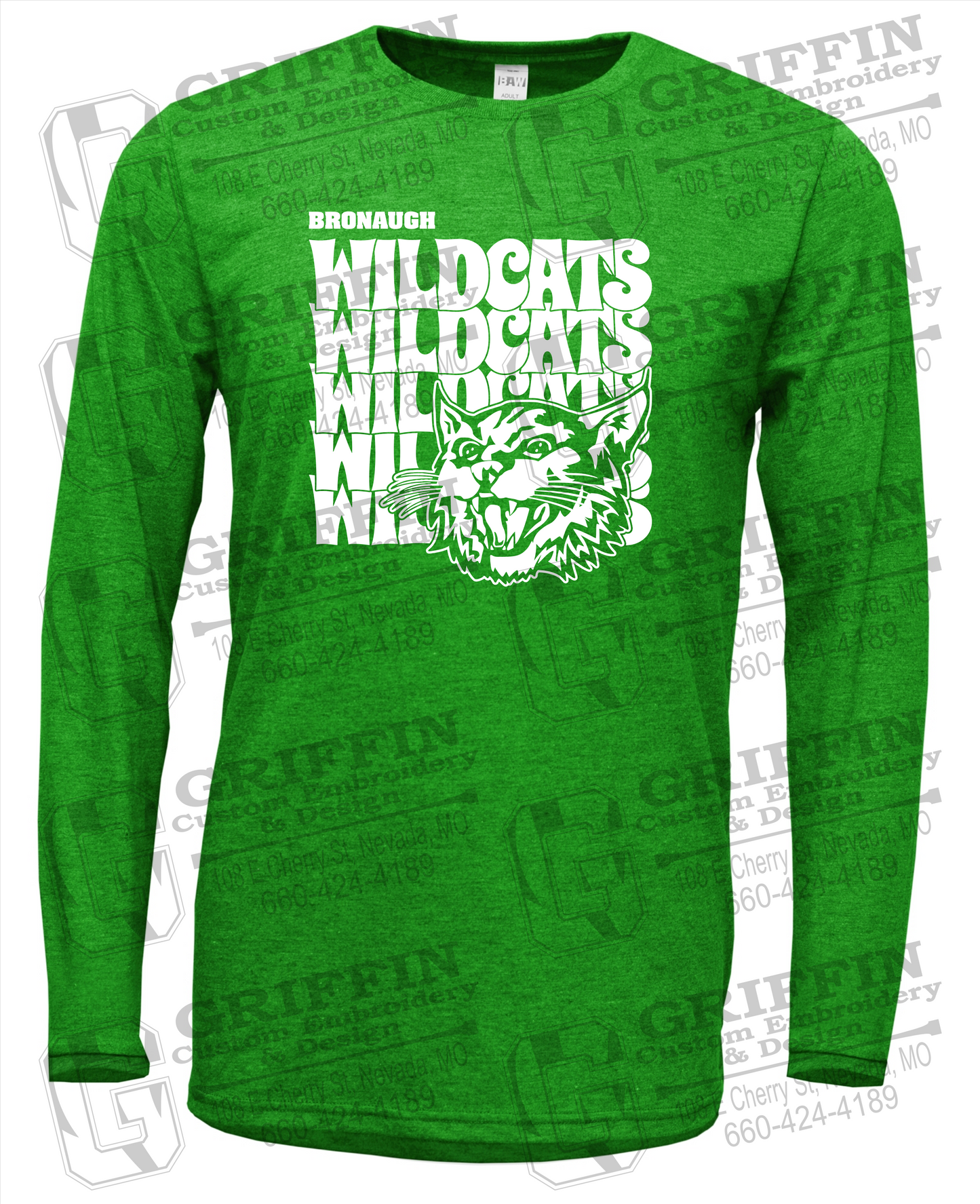 Soft-Tek Long Sleeve T-Shirt - Bronaugh Wildcats 24-D