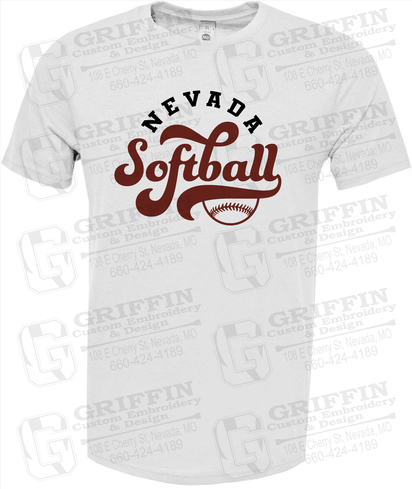 Soft-Tek Short Sleeve T-Shirt - Softball - Nevada Tigers 24-D