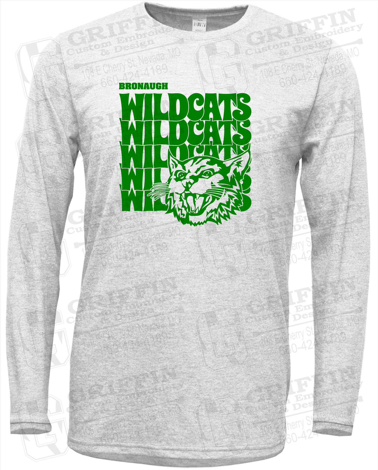 Soft-Tek Long Sleeve T-Shirt - Bronaugh Wildcats 24-D