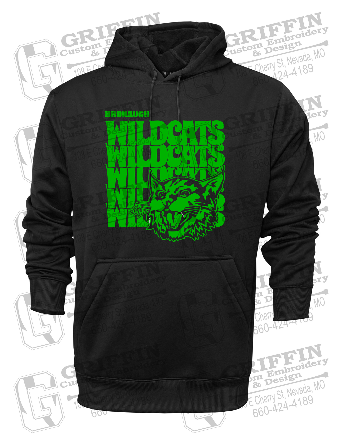 Performance Fleece Hoodie - Bronaugh Wildcats 24-D