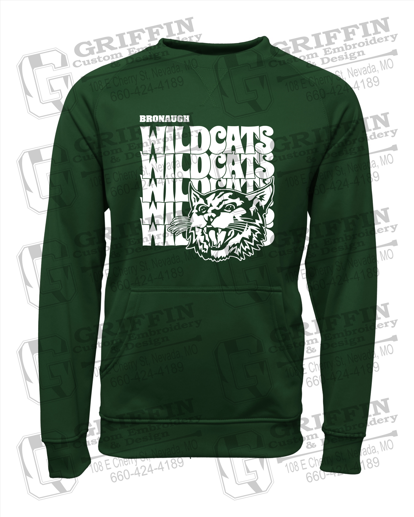 Performance Fleece Sweatshirt - Bronaugh Wildcats 24-D