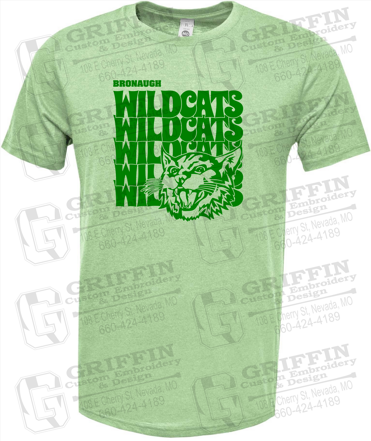 Soft-Tek Short Sleeve T-Shirt - Bronaugh Wildcats 24-D