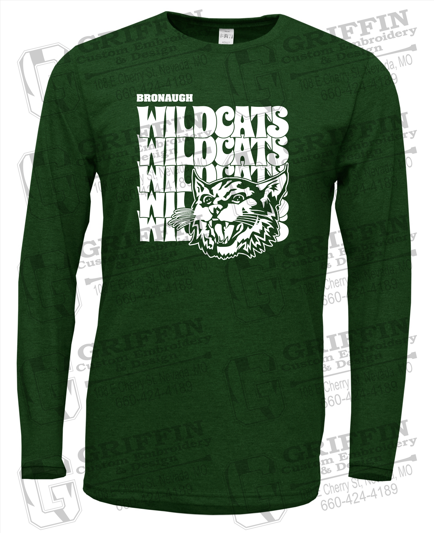 Soft-Tek Long Sleeve T-Shirt - Bronaugh Wildcats 24-D