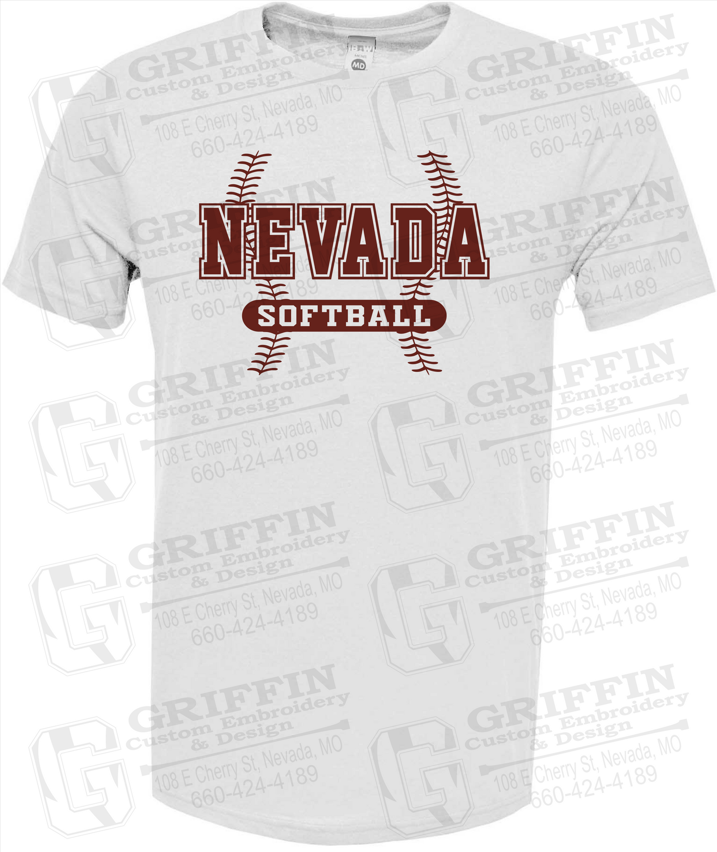 Soft-Tek Short Sleeve T-Shirt - Softball - Nevada Tigers 24-E